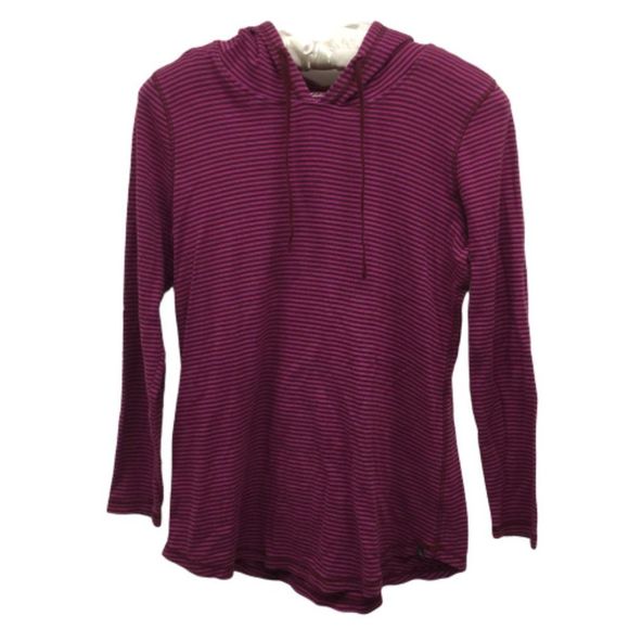 Eddie Bauer Tops - Eddie Bauer Outdoor Pink Magenta LS Hooded Shirt